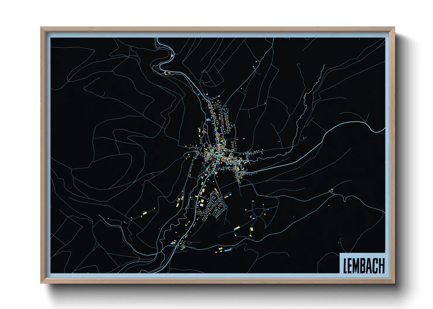 Une affiche de carte sur Lembach