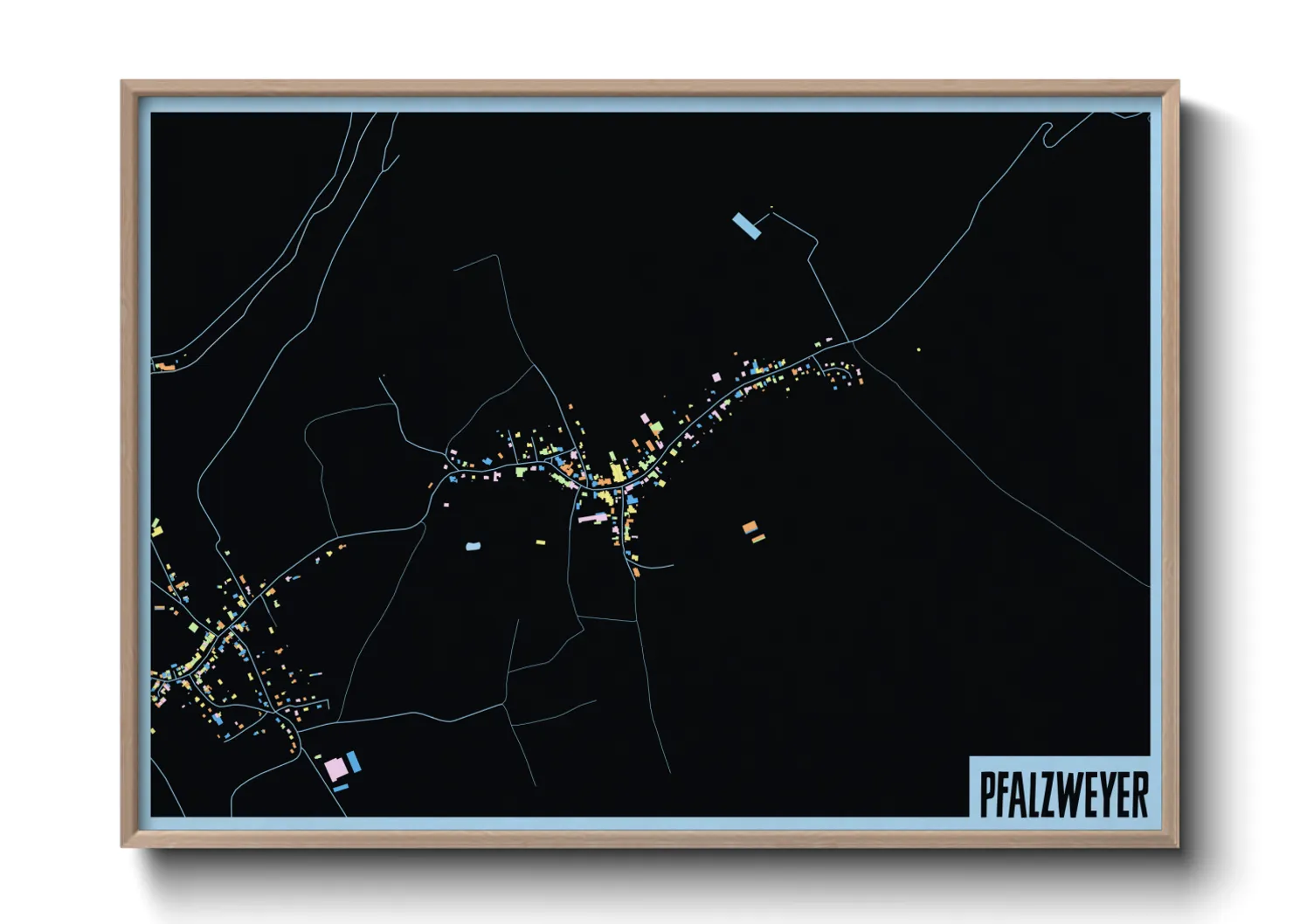 Une affiche de carte sur Pfalzweyer