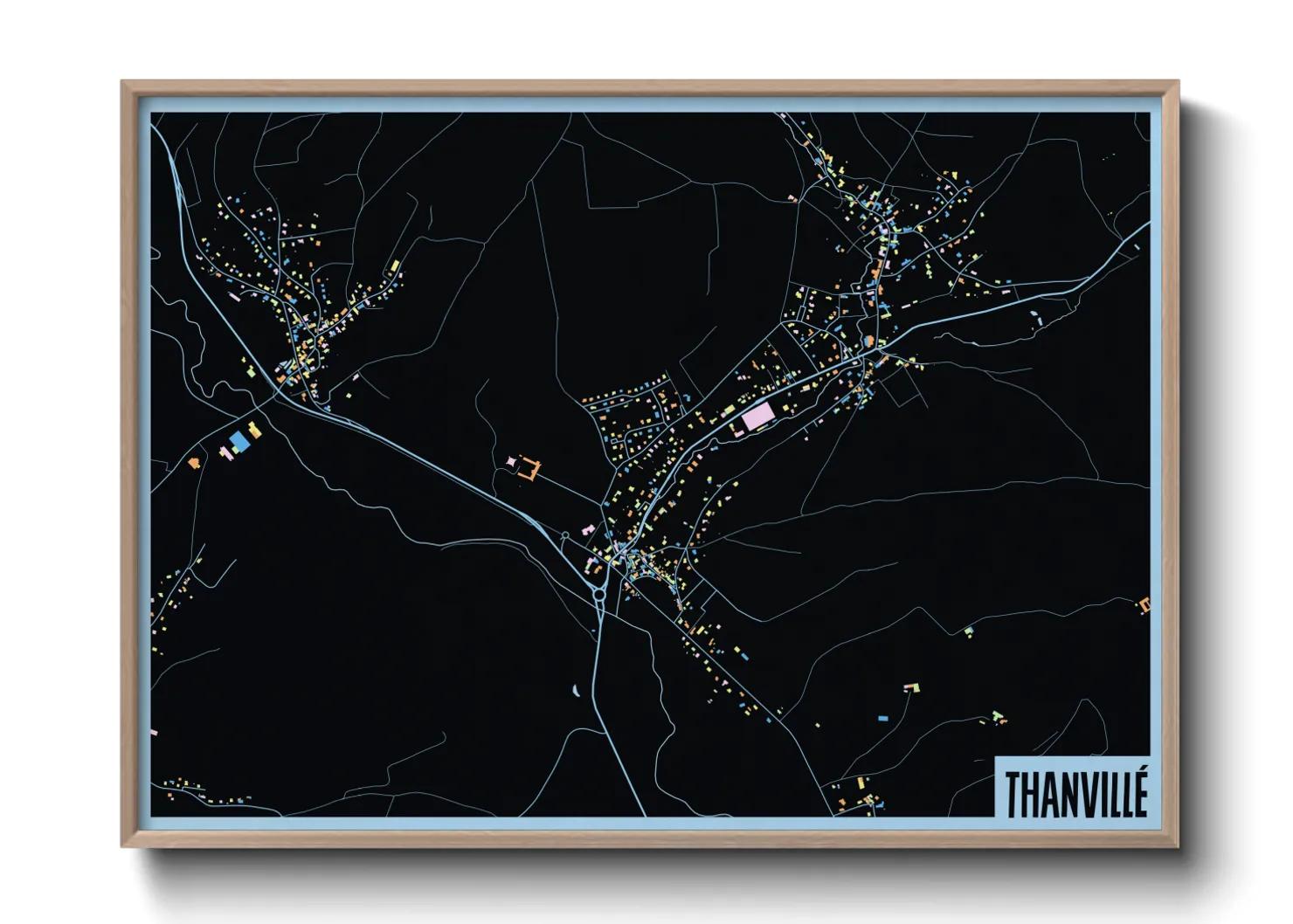 Une affiche de carte sur Thanvillé