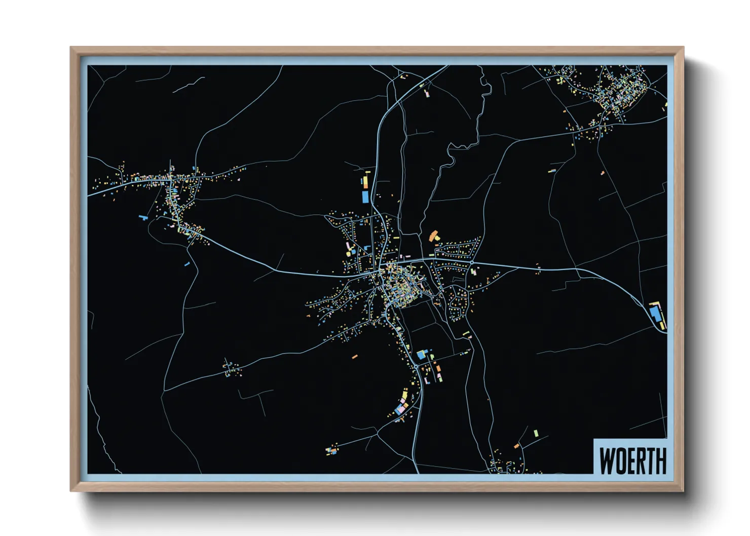 Une affiche de carte sur Woerth