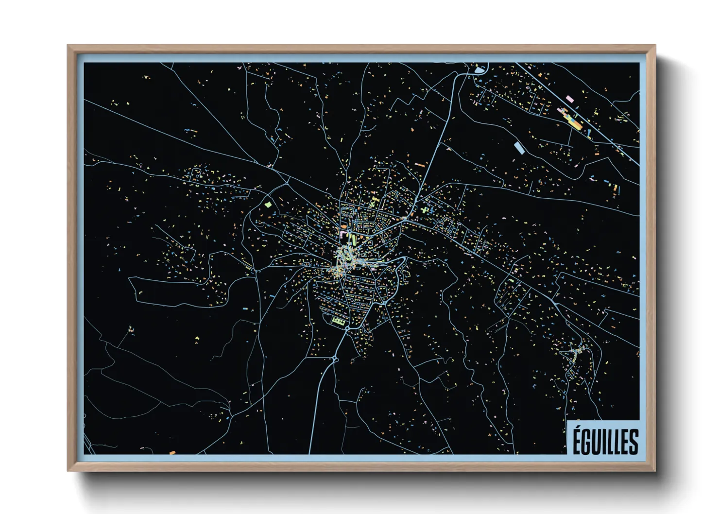 Une affiche de carte sur Éguilles