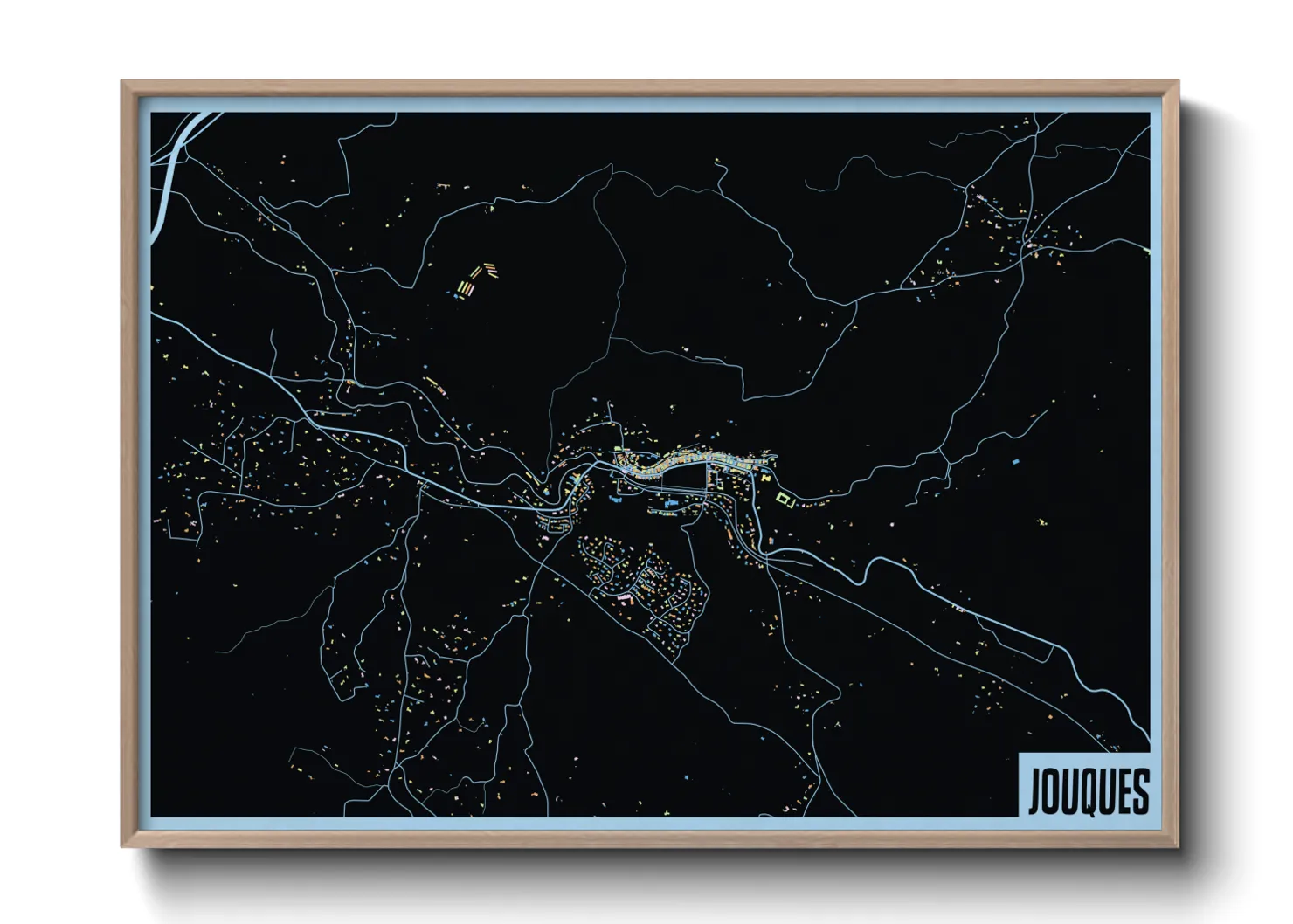 Une affiche de carte sur Jouques