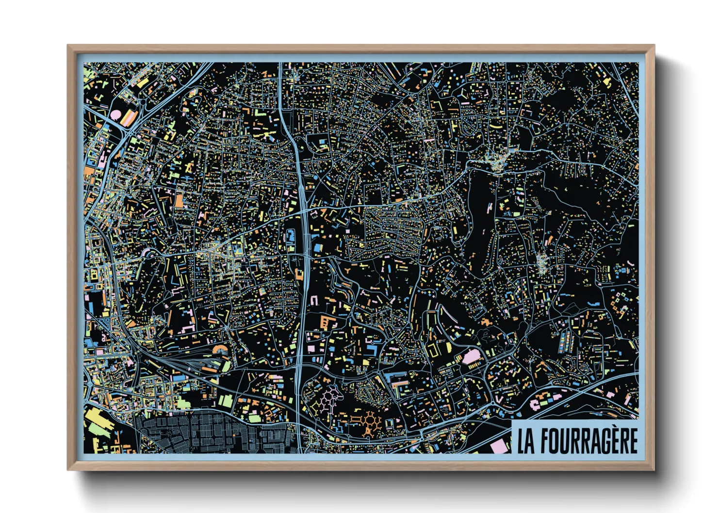 Une affiche de carte sur La Fourragère