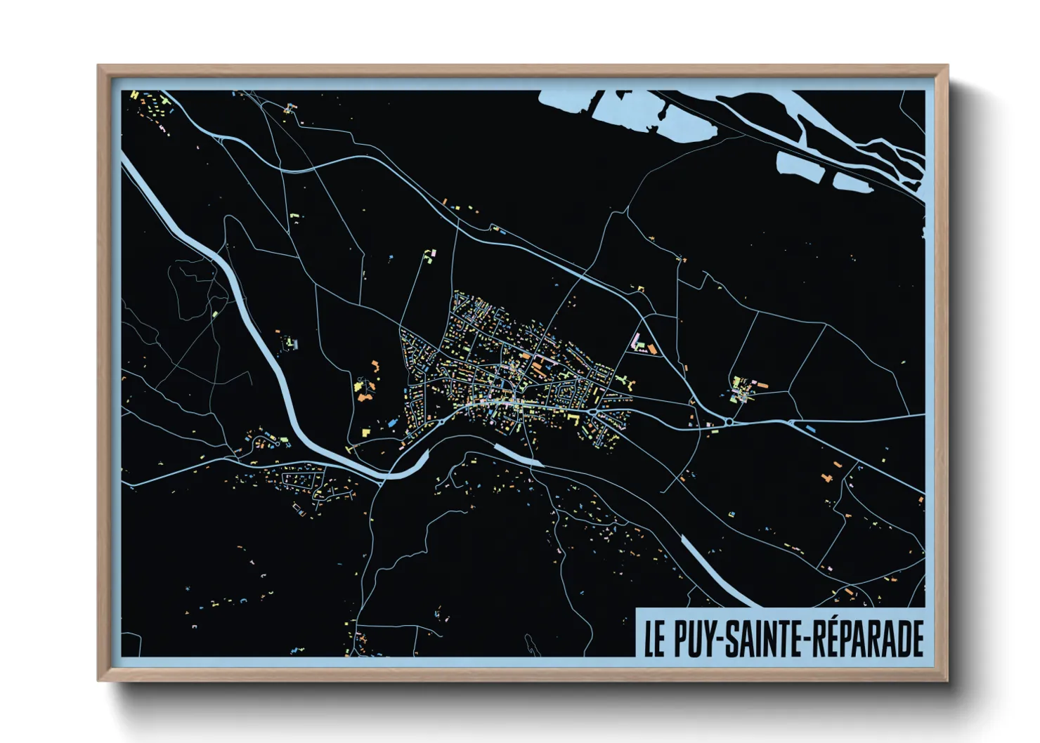 Une affiche de carte sur Le Puy-Sainte-Réparade