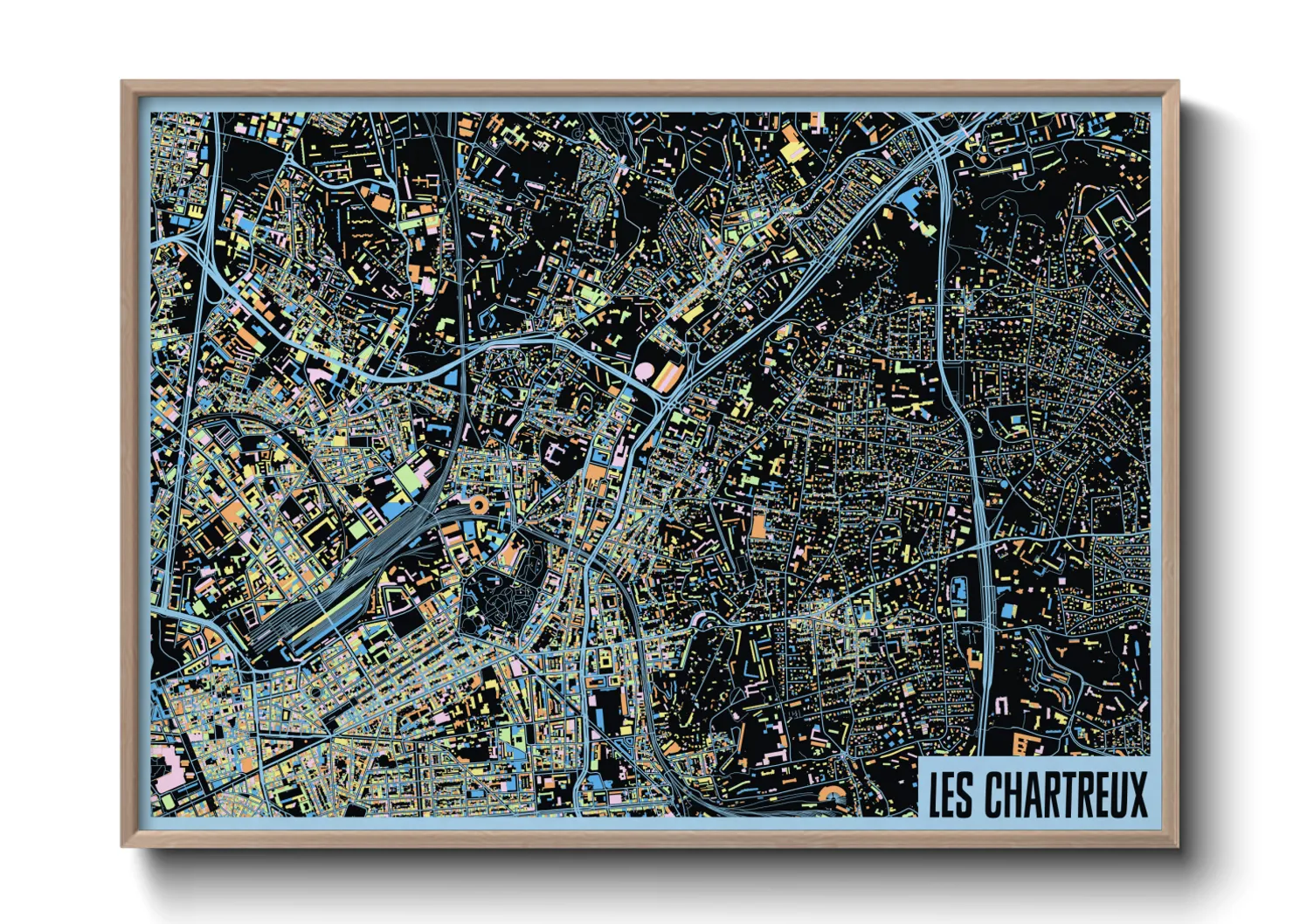 Une affiche de carte sur Les Chartreux
