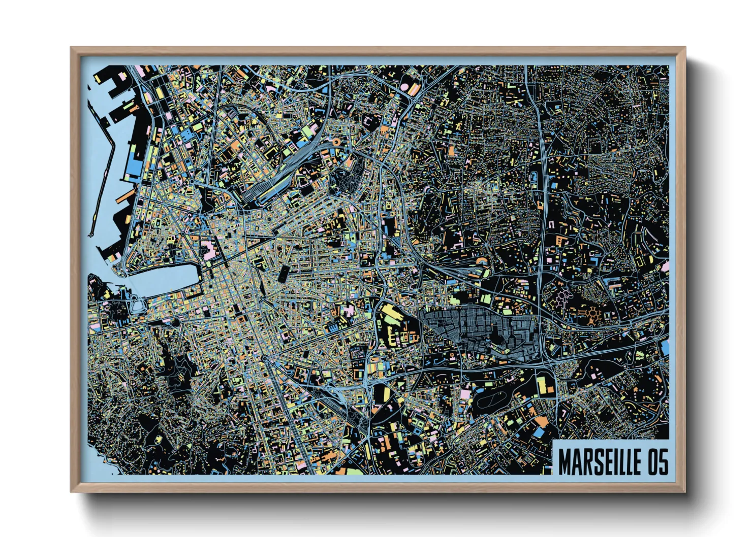 Une affiche de carte sur Marseille 05