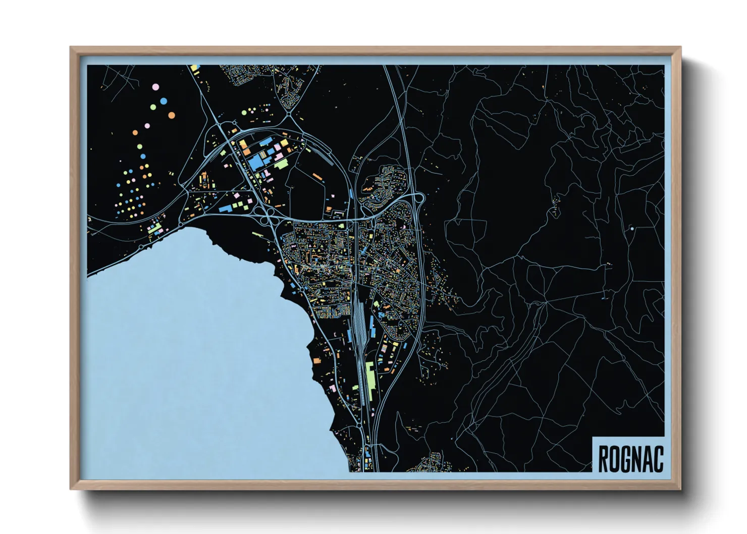 Une affiche de carte sur Rognac