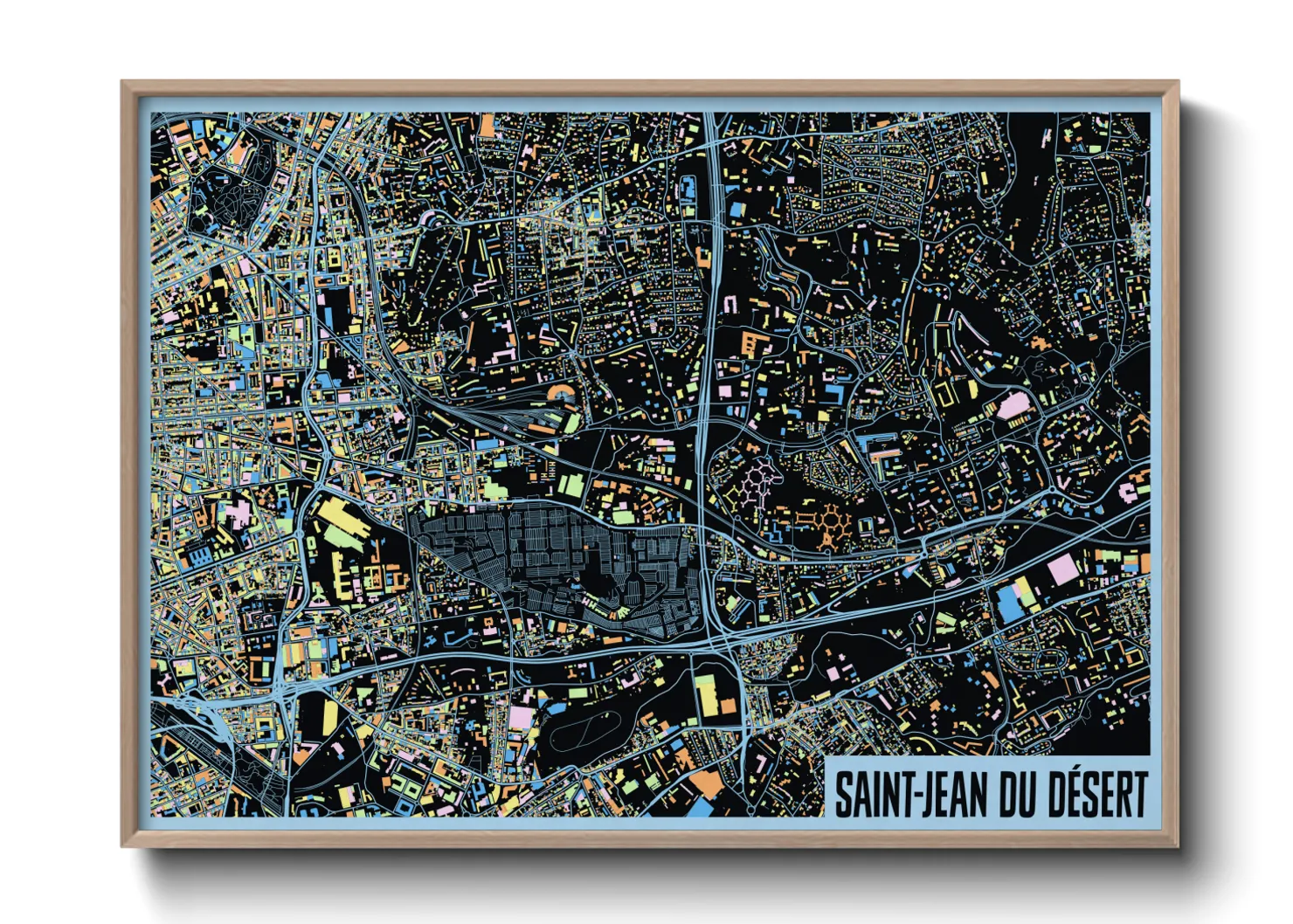 Une affiche de carte sur Saint-Jean du Désert