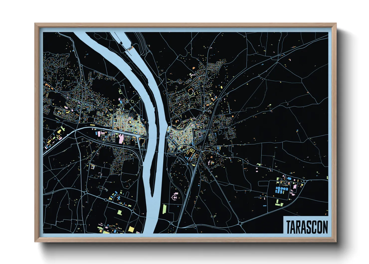 Une affiche de carte sur Tarascon