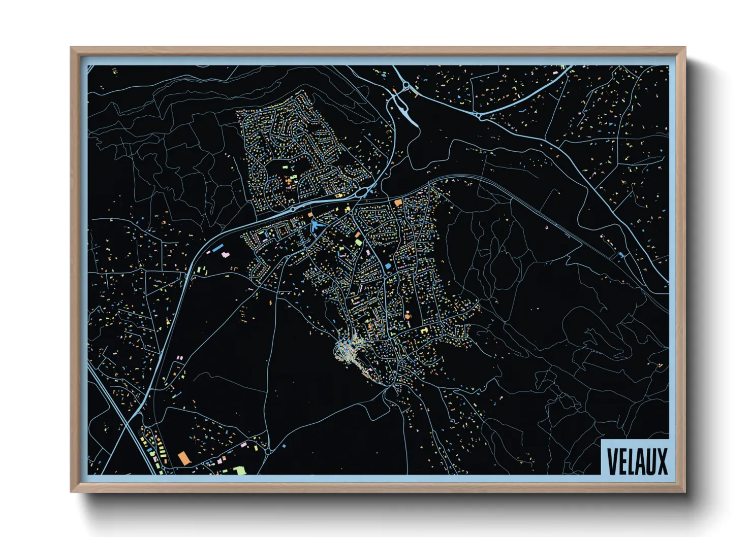 Une affiche de carte sur Velaux