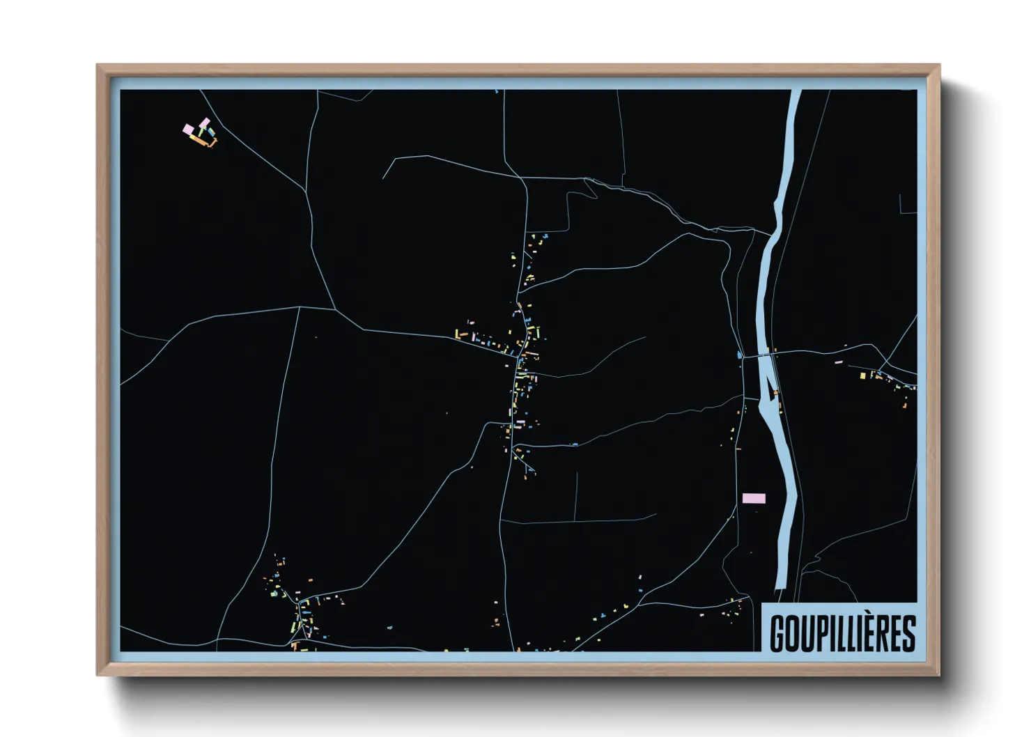 Une affiche de carte sur Goupillières