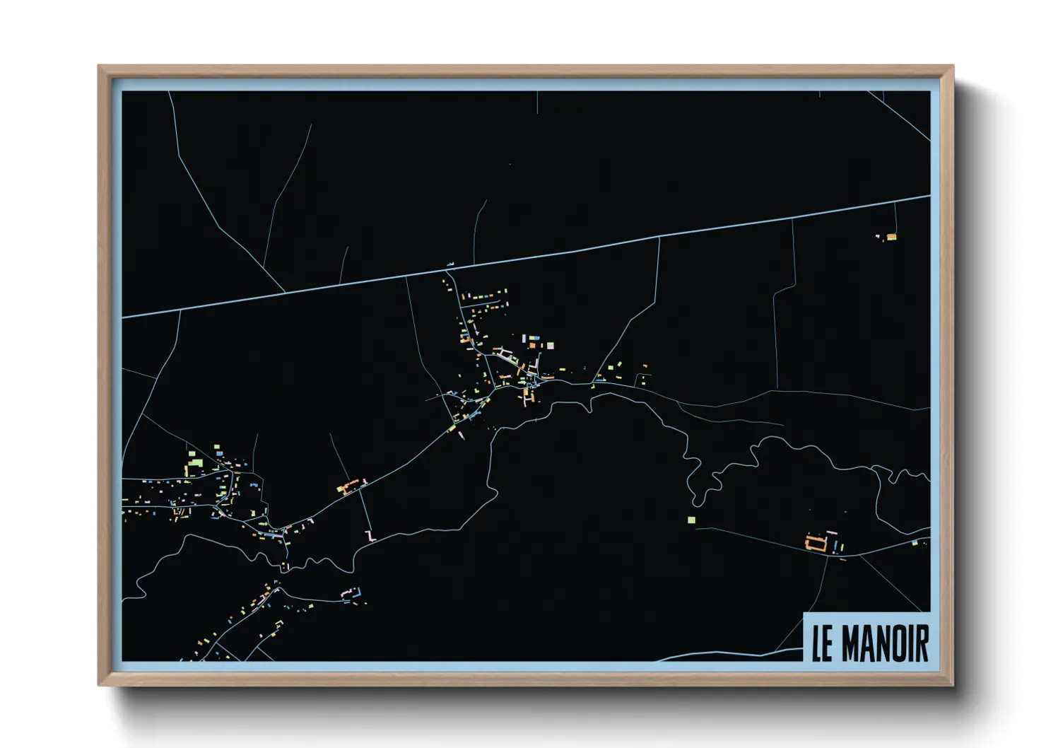 Une affiche de carte sur Le Manoir