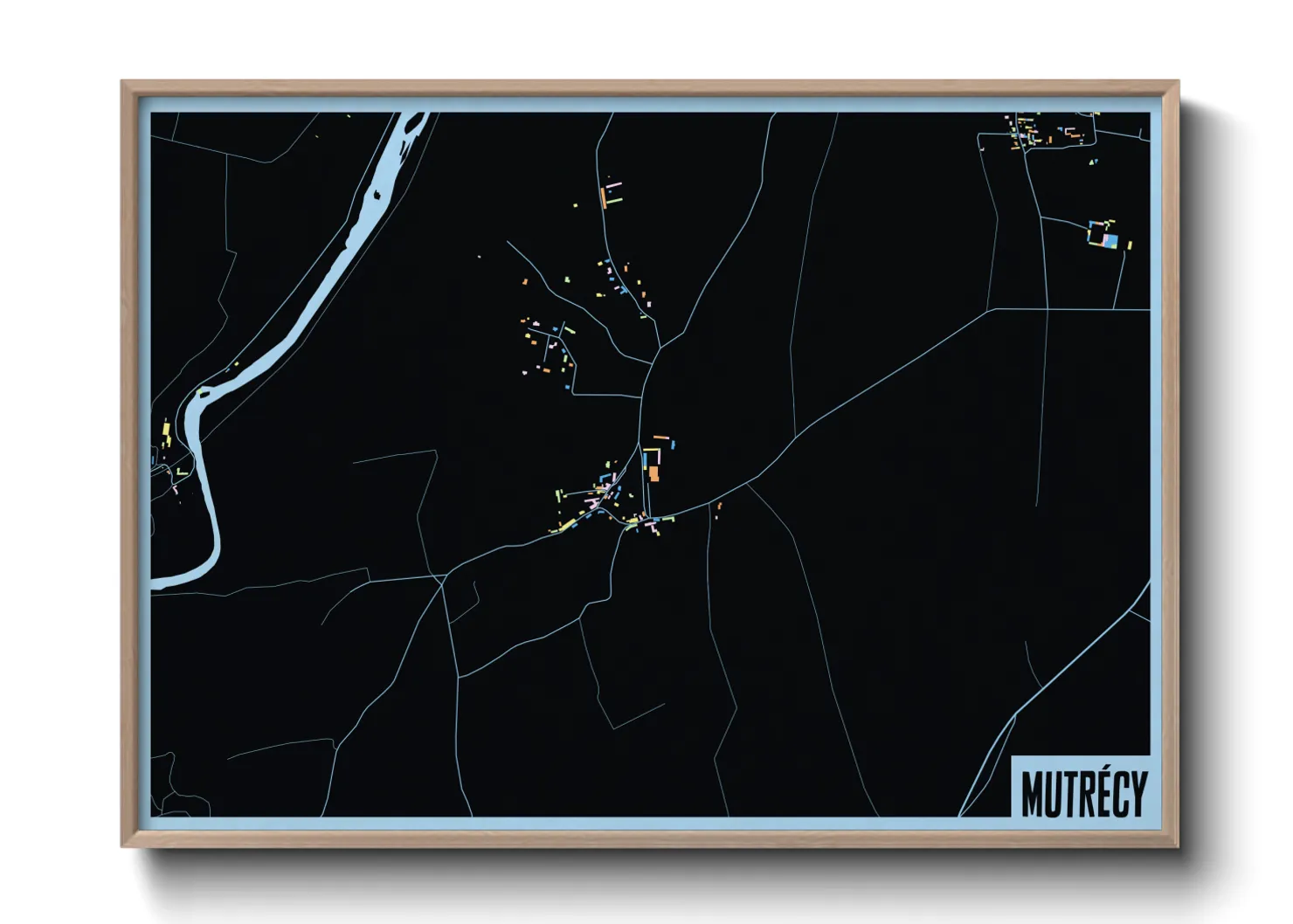 Une affiche de carte sur Mutrécy