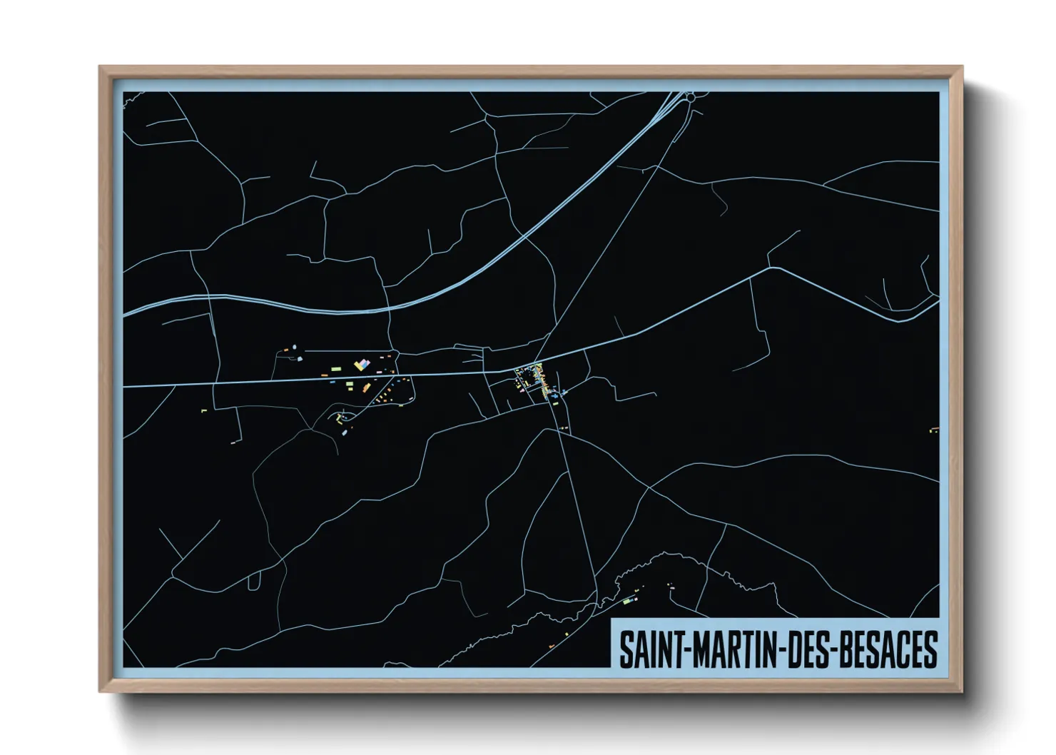 Une affiche de carte sur Saint-Martin-des-Besaces