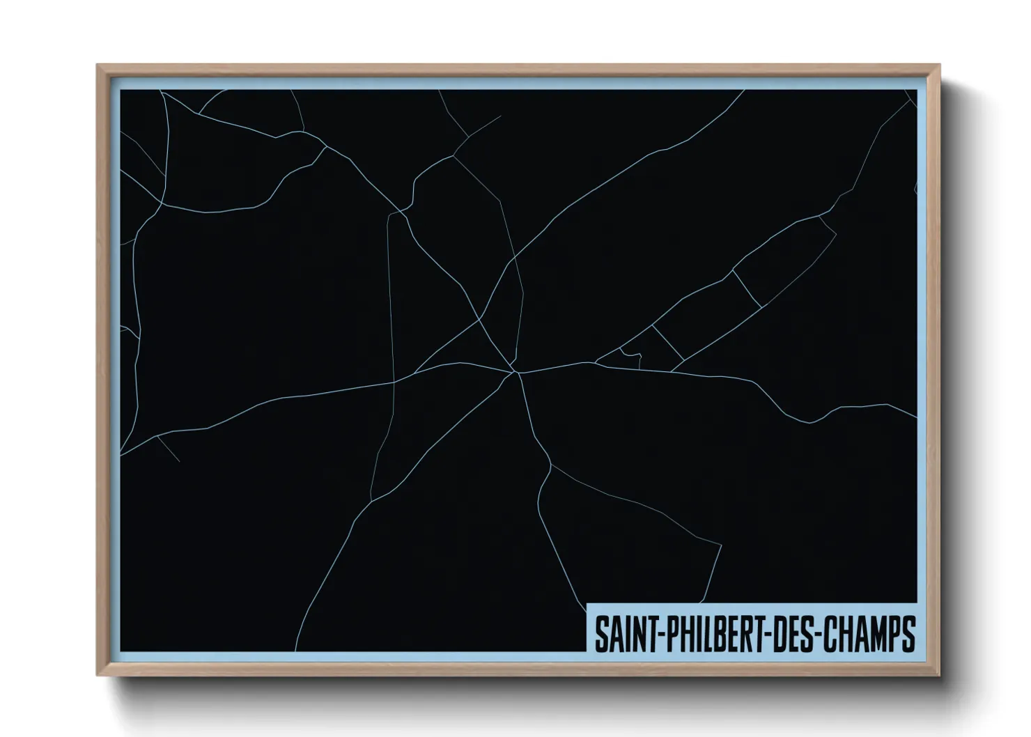 Une affiche de carte sur Saint-Philbert-des-Champs