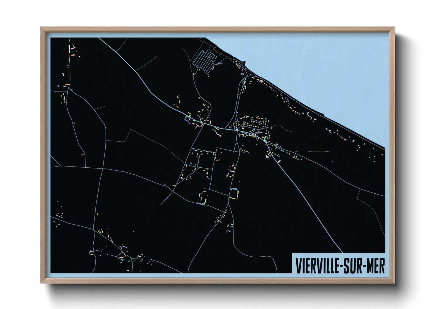 Une affiche de carte sur Vierville-sur-Mer
