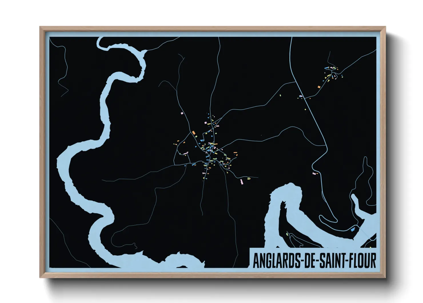 Une affiche de carte sur Anglards-de-Saint-Flour