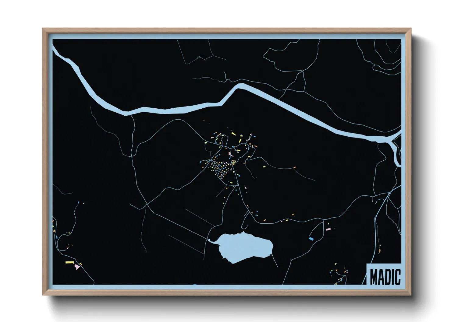 Une affiche de carte sur Madic