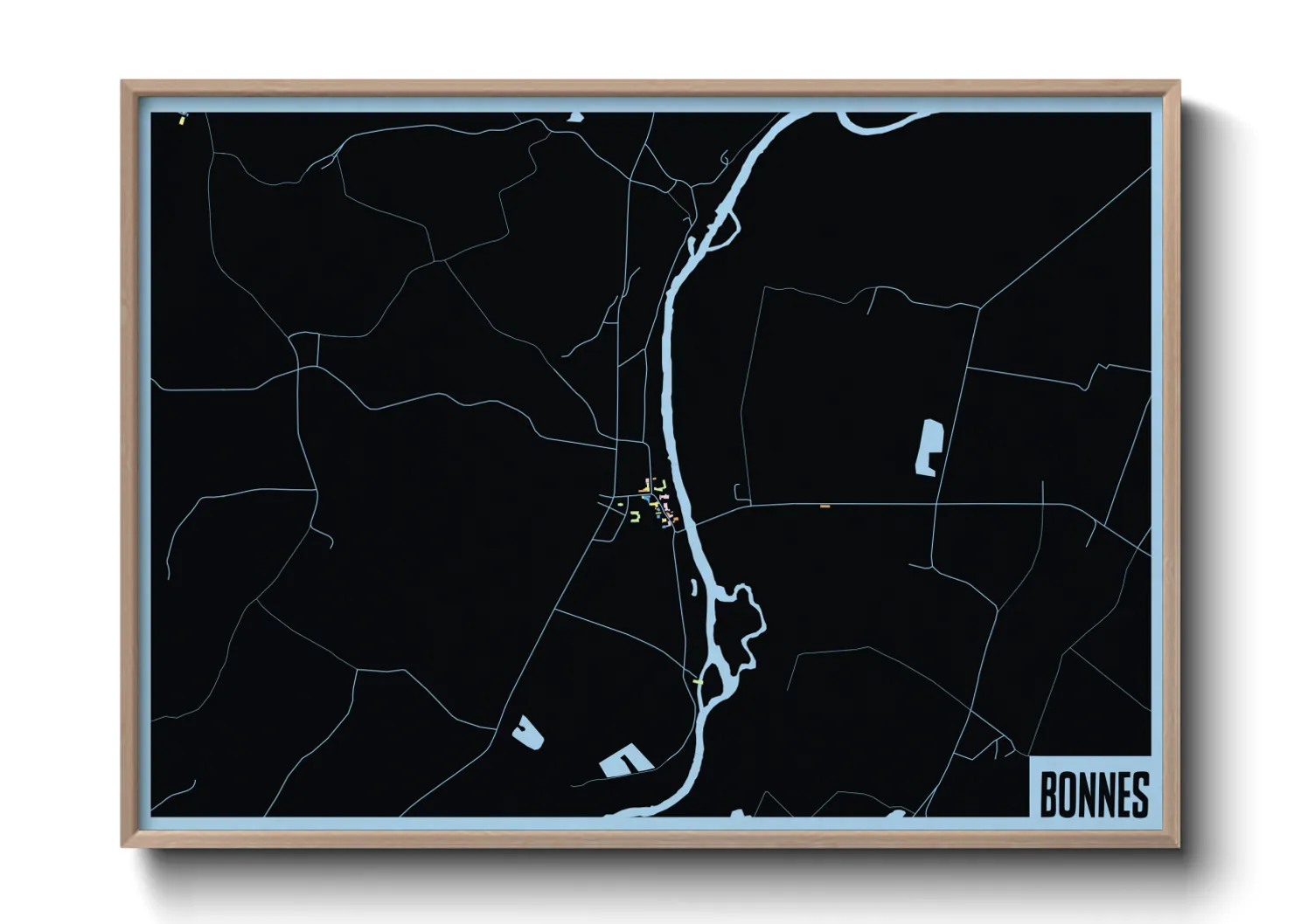 Une affiche de carte sur Bonnes