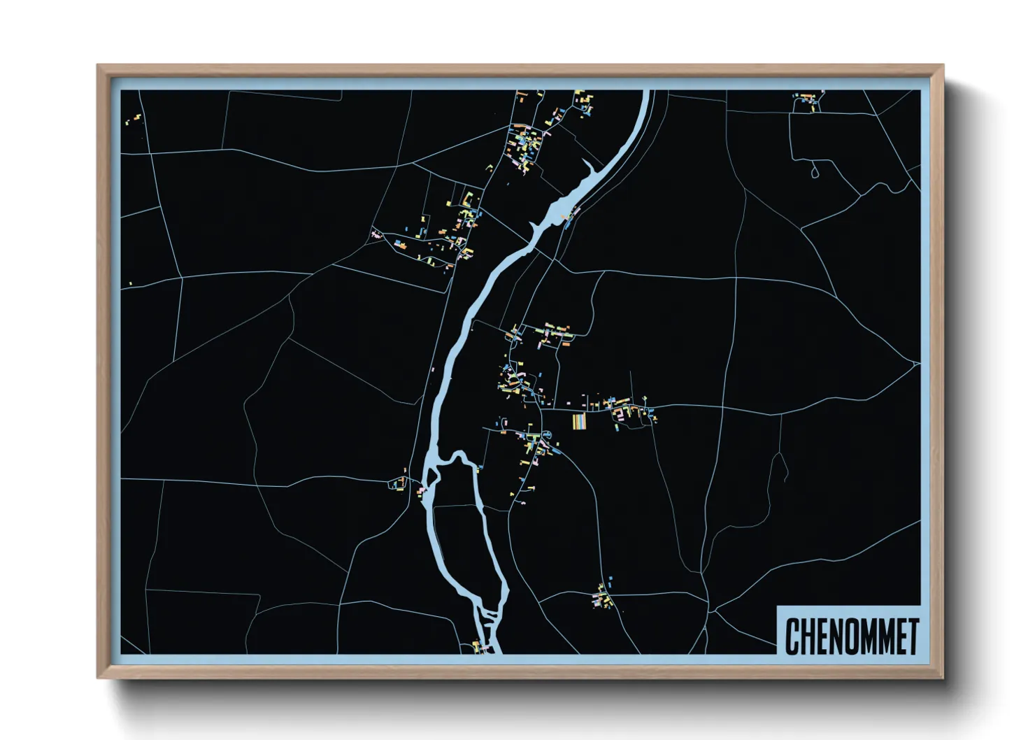 Une affiche de carte sur Chenommet