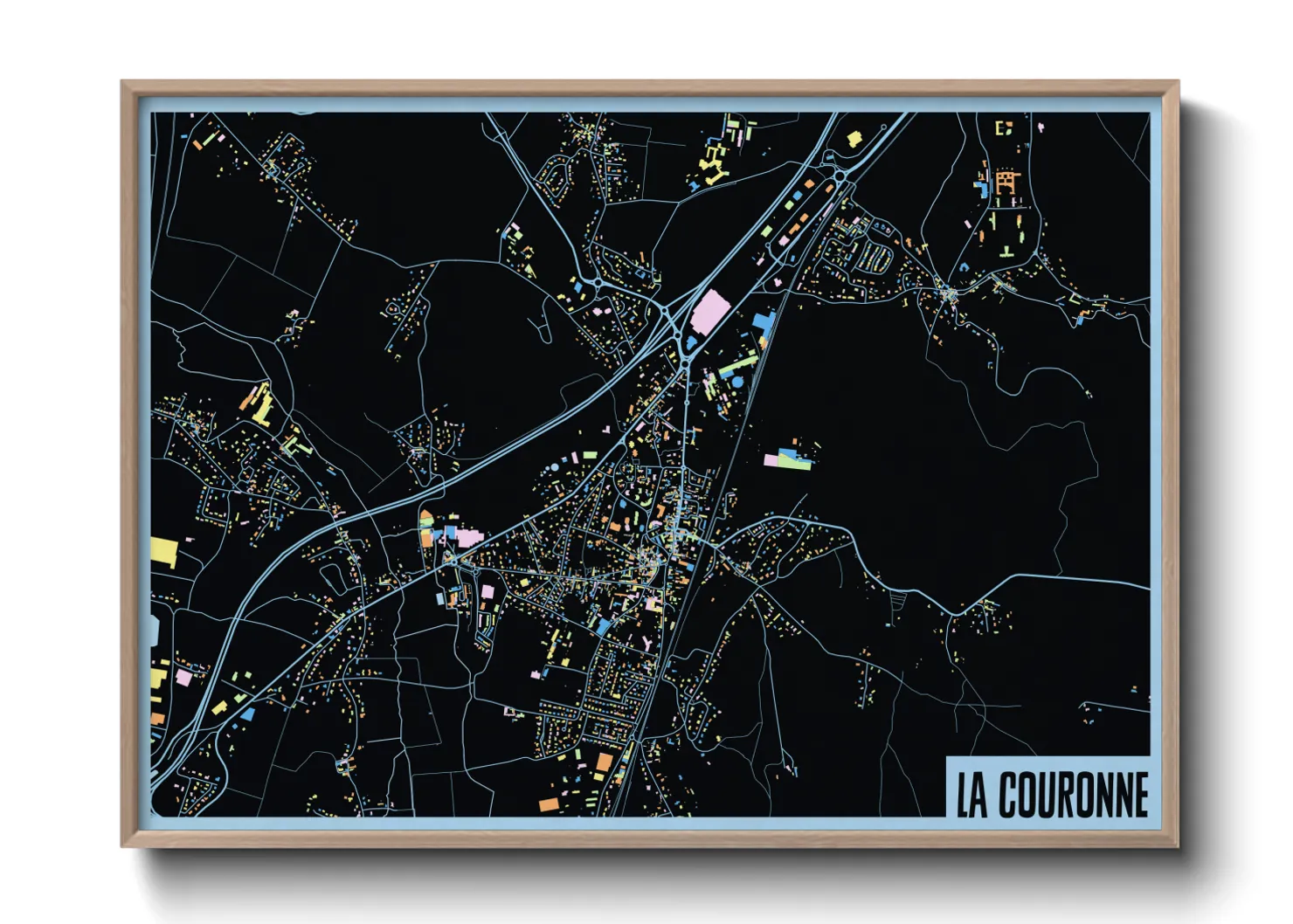 Une affiche de carte sur La Couronne