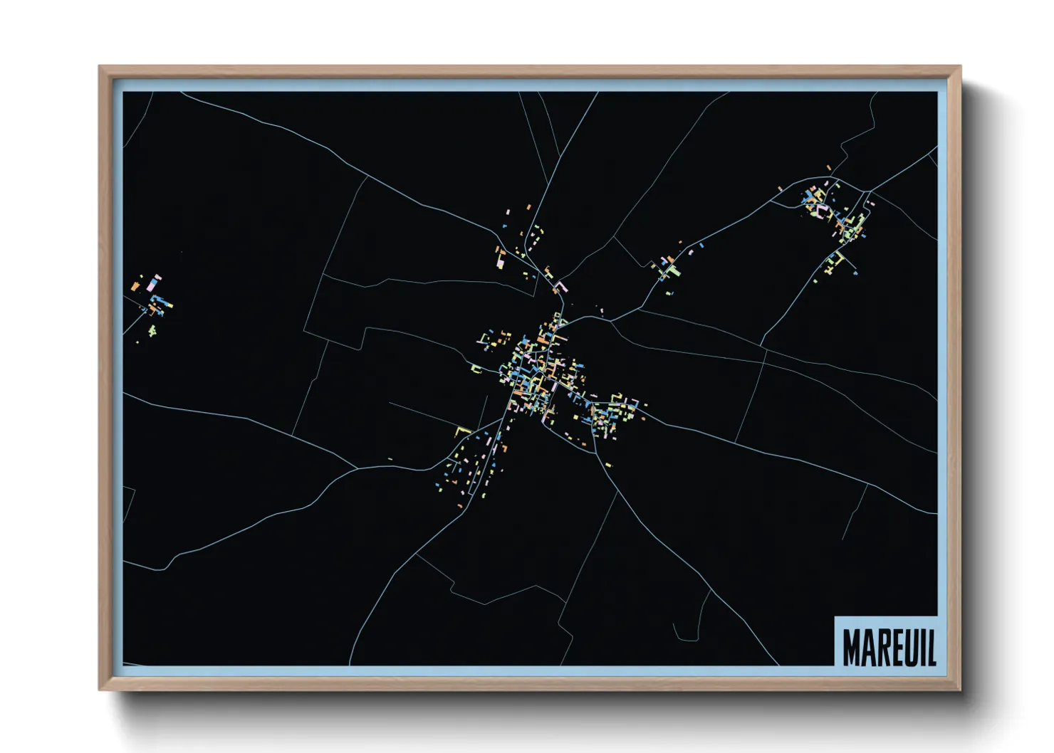 Une affiche de carte sur Mareuil