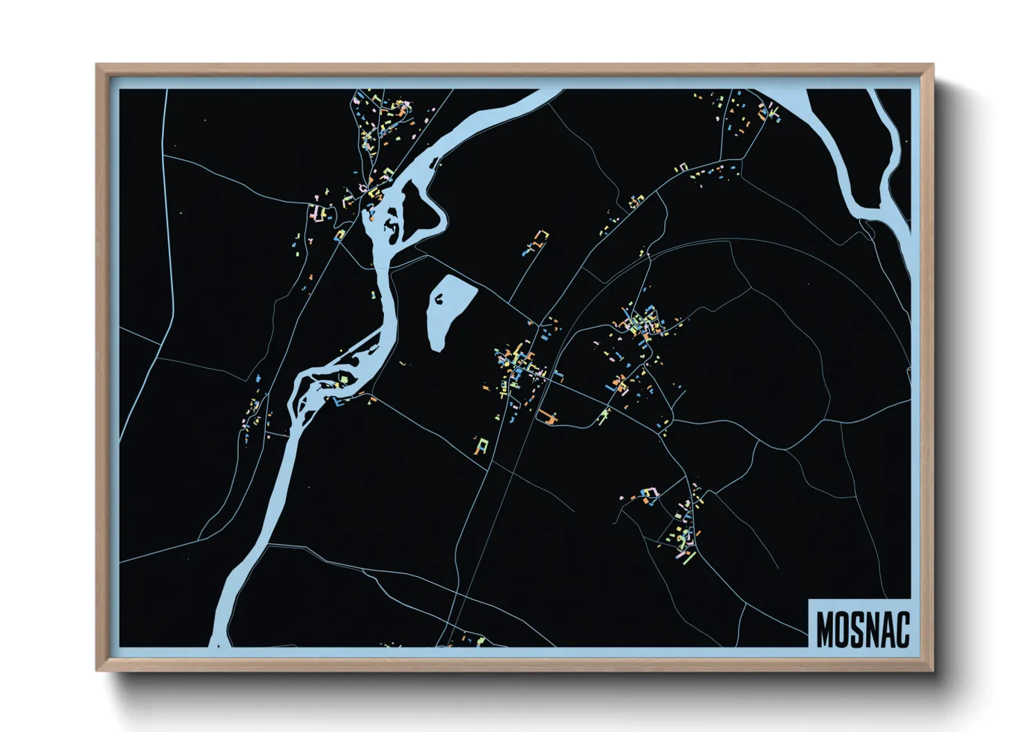 Une affiche de carte sur Mosnac