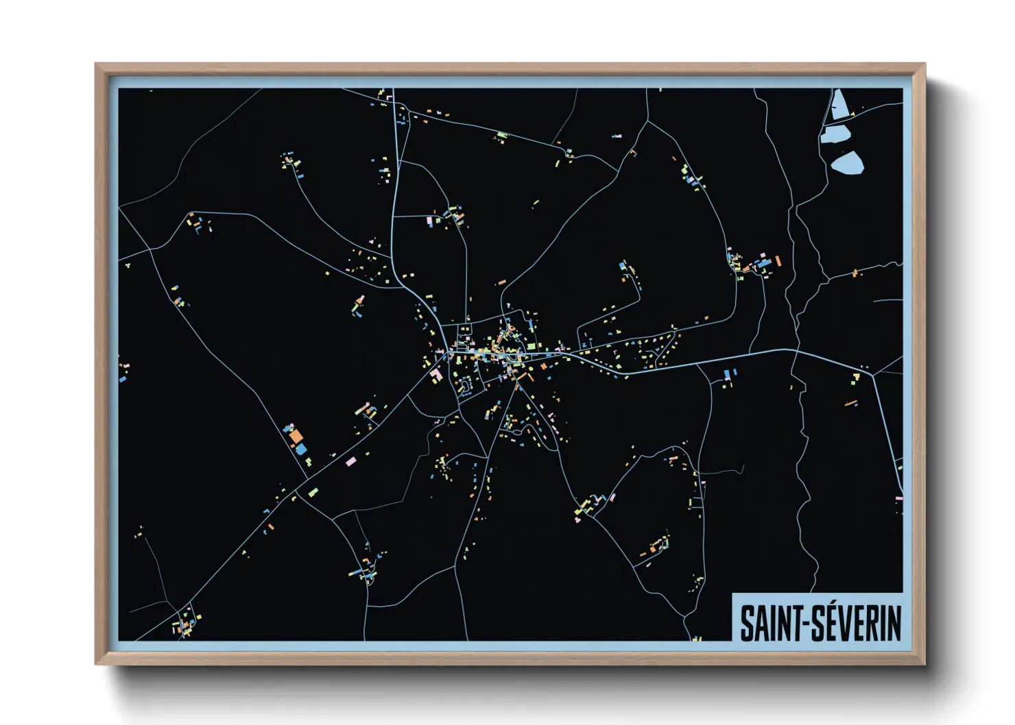 Une affiche de carte sur Saint-Séverin