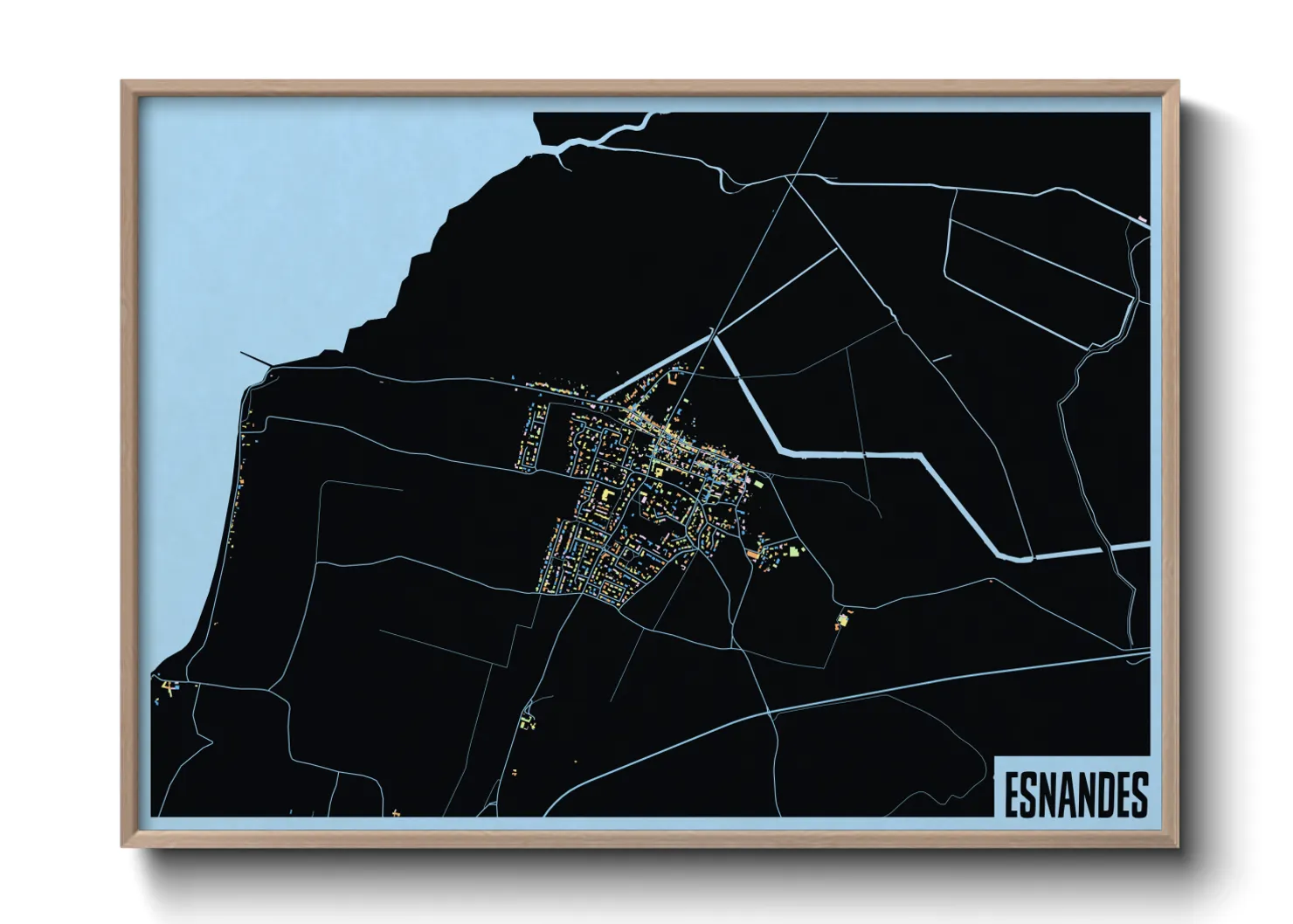 Une affiche de carte sur Esnandes