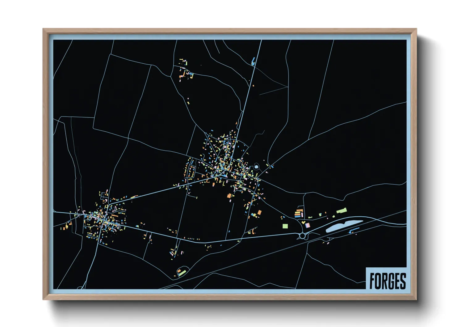 Une affiche de carte sur Forges