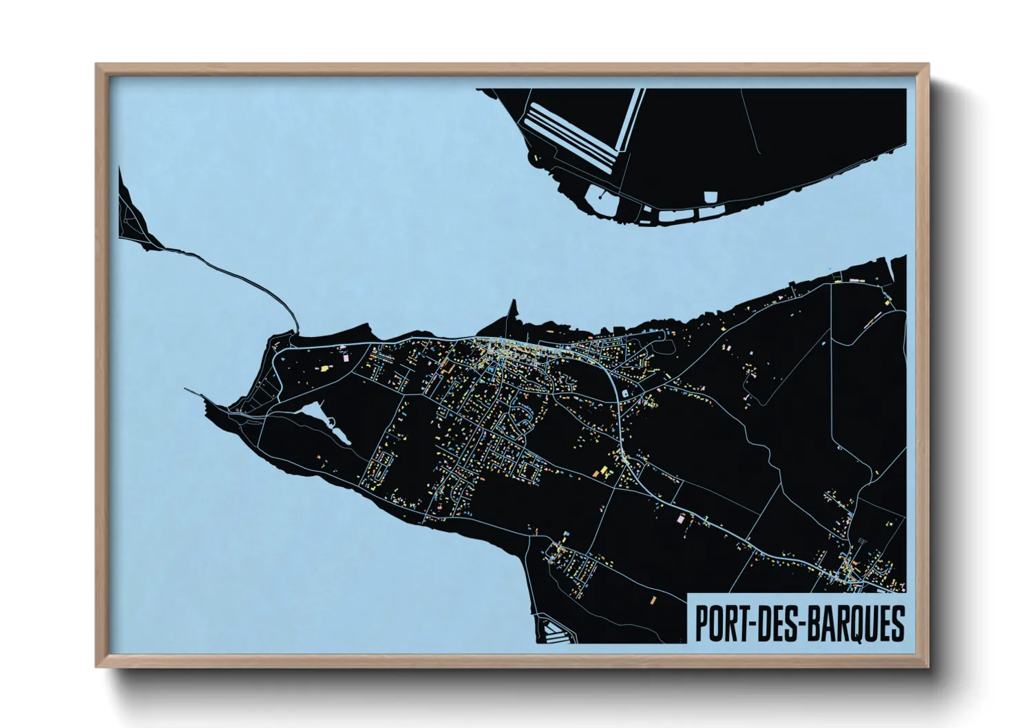 Une affiche de carte sur Port-des-Barques