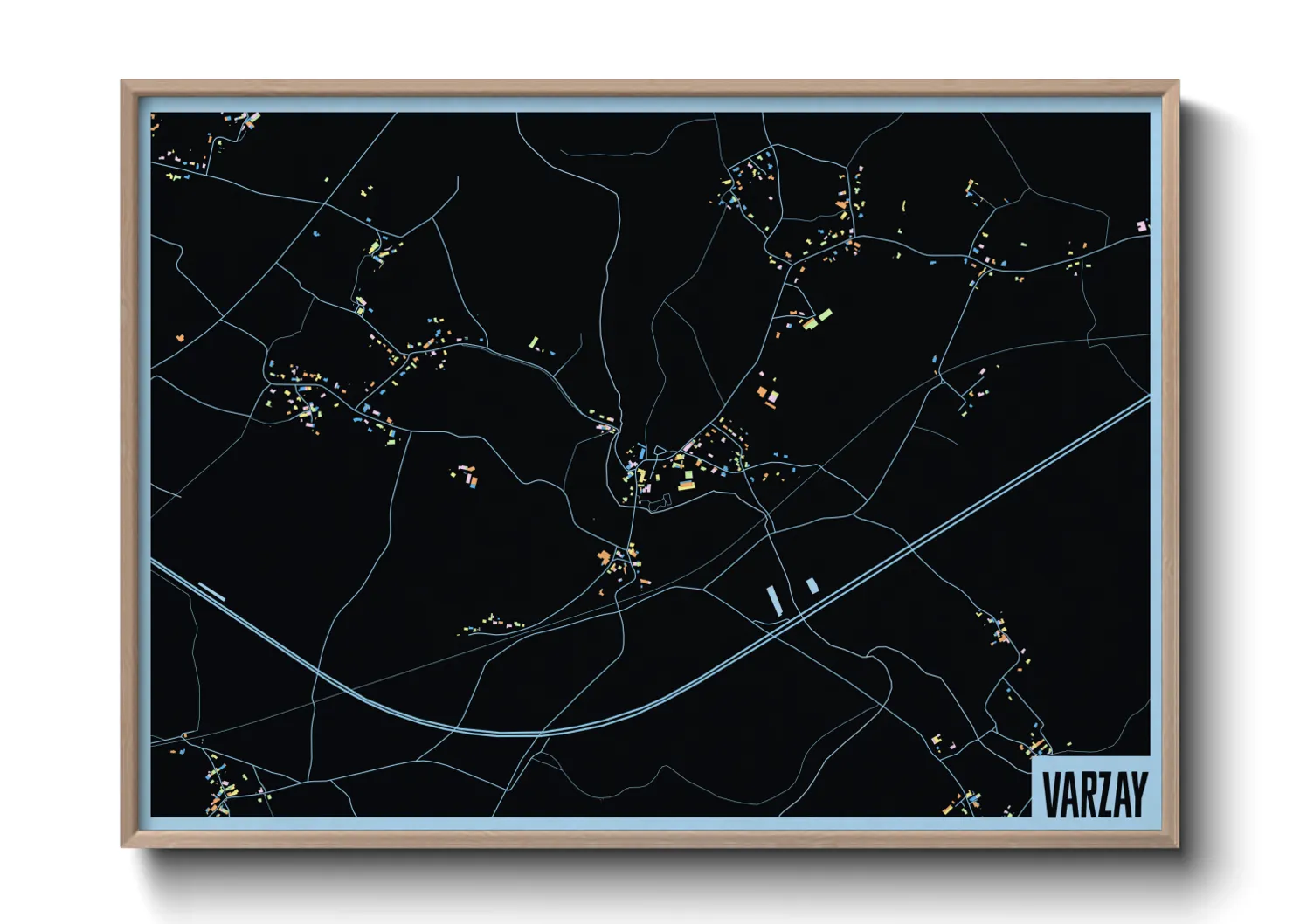 Une affiche de carte sur Varzay