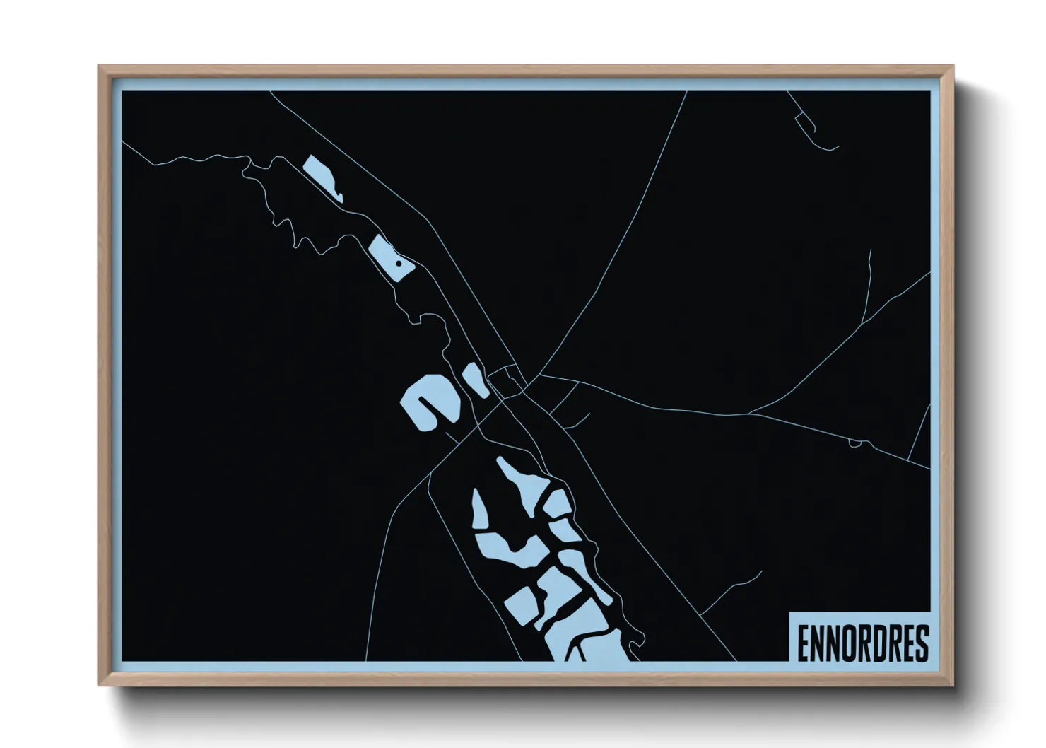 Une affiche de carte sur Ennordres