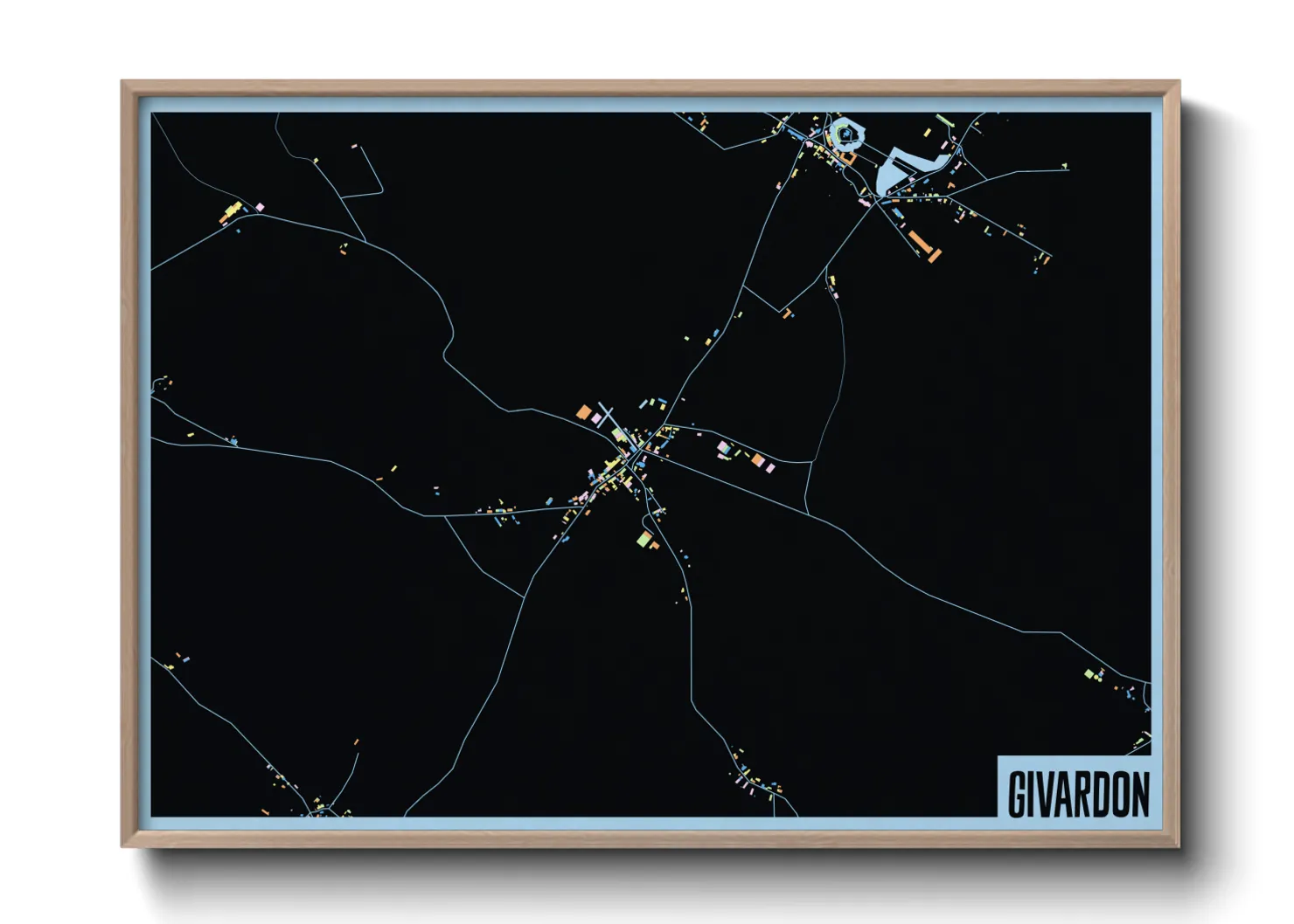 Une affiche de carte sur Givardon