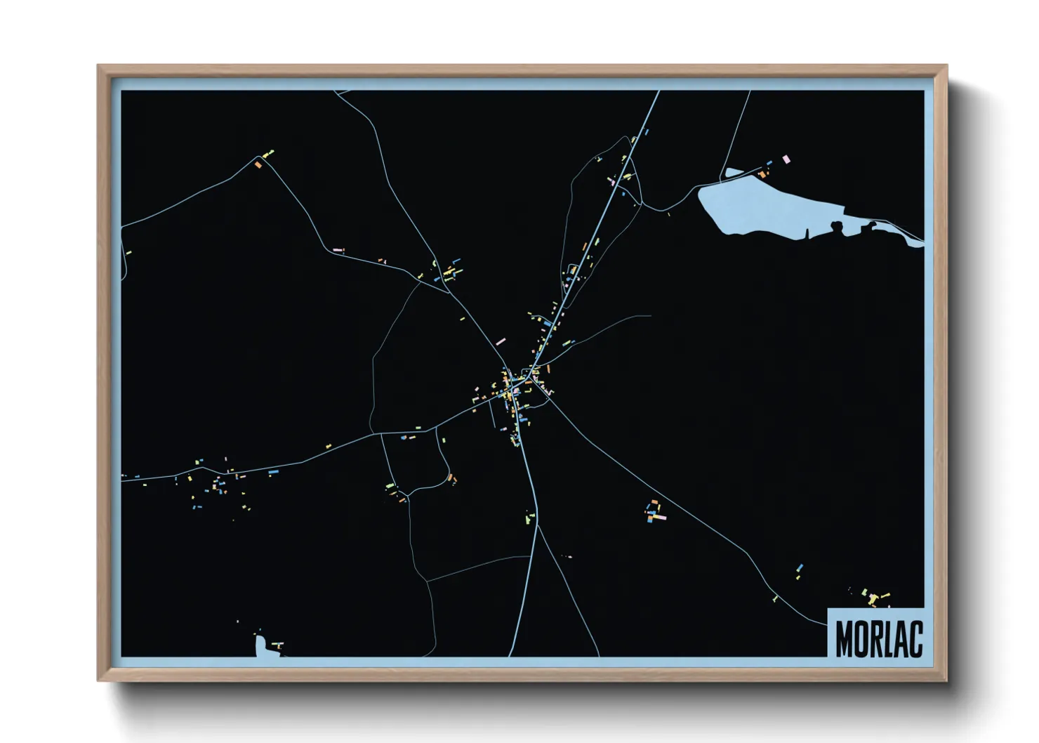 Une affiche de carte sur Morlac