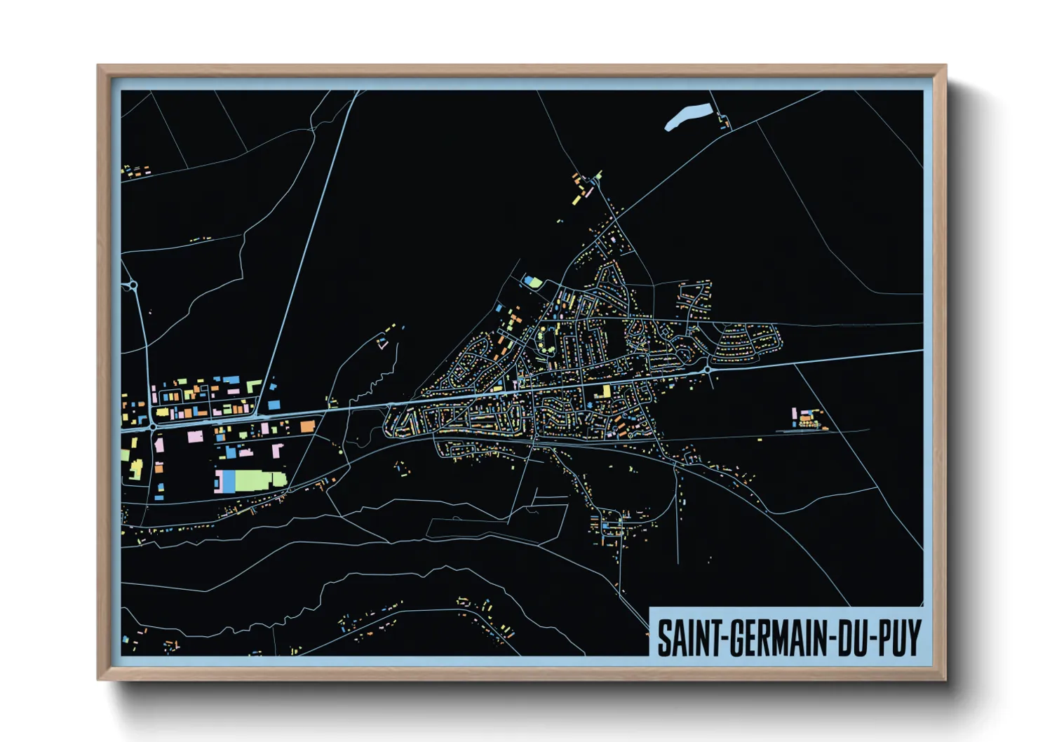 Une affiche de carte sur Saint-Germain-du-Puy