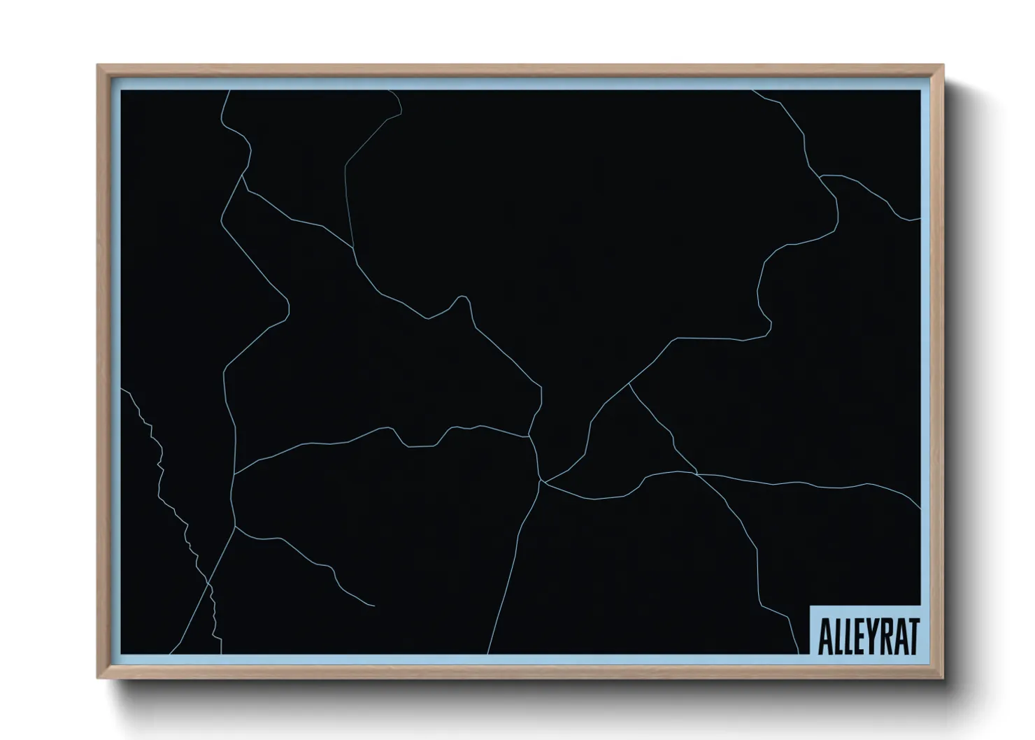 Une affiche de carte sur Alleyrat