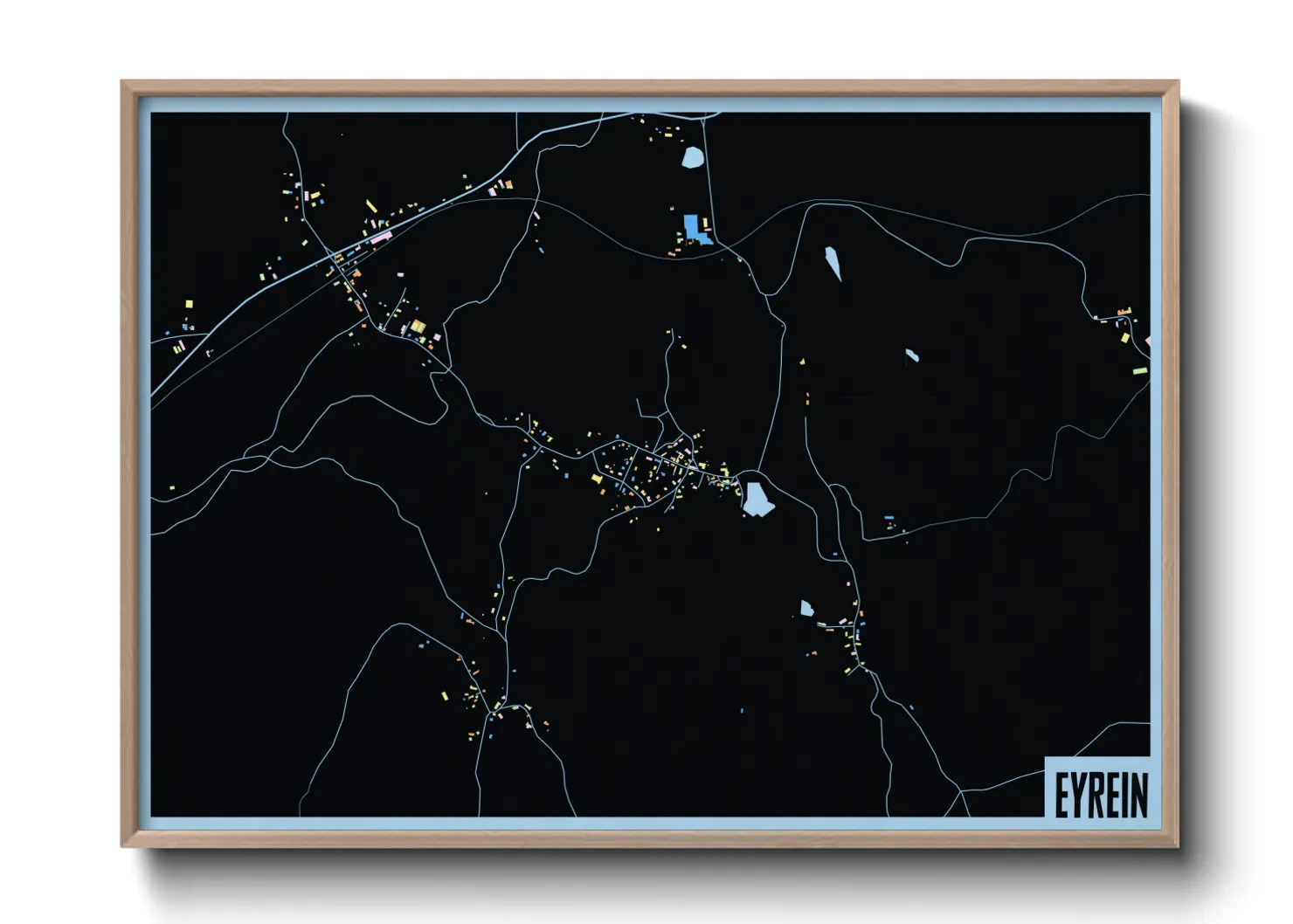 Une affiche de carte sur Eyrein