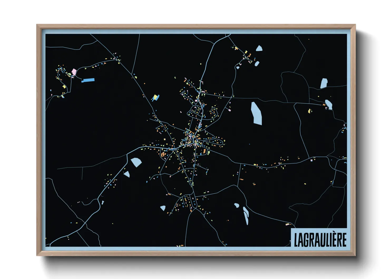 Une affiche de carte sur Lagraulière