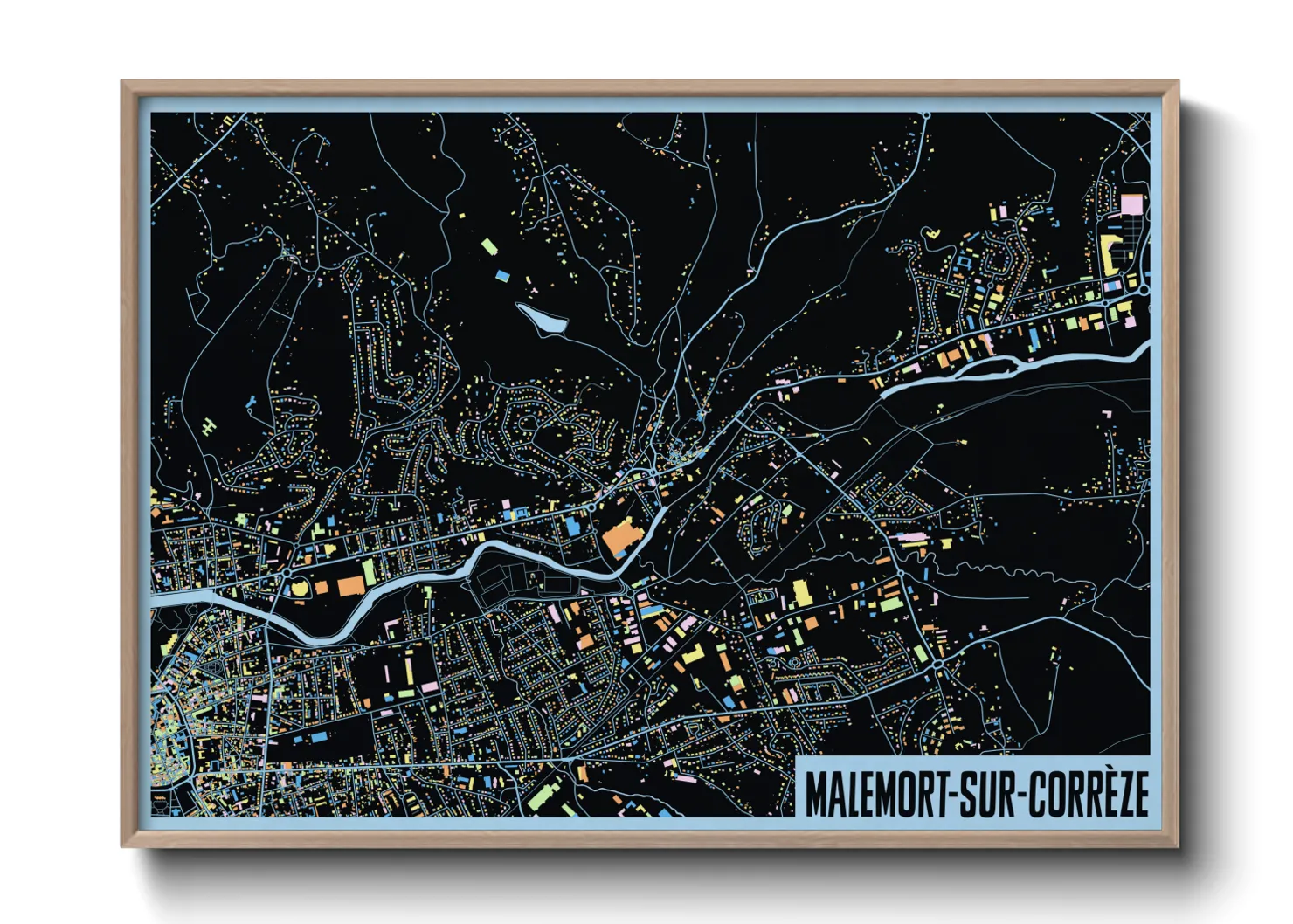 Une affiche de carte sur Malemort-sur-Corrèze