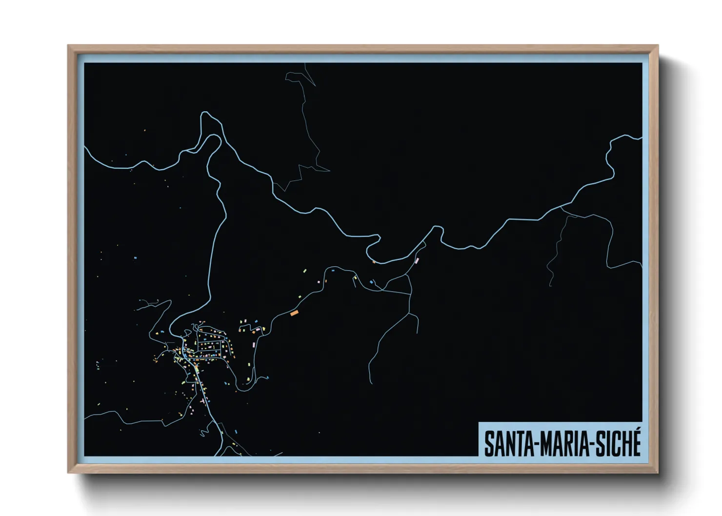 Une affiche de carte sur Santa-Maria-Siché