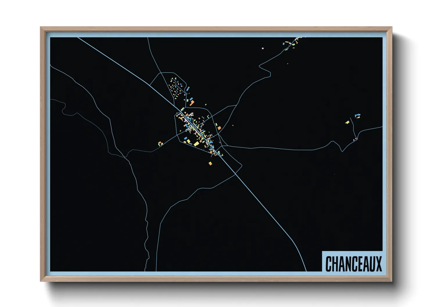 Une affiche de carte sur Chanceaux
