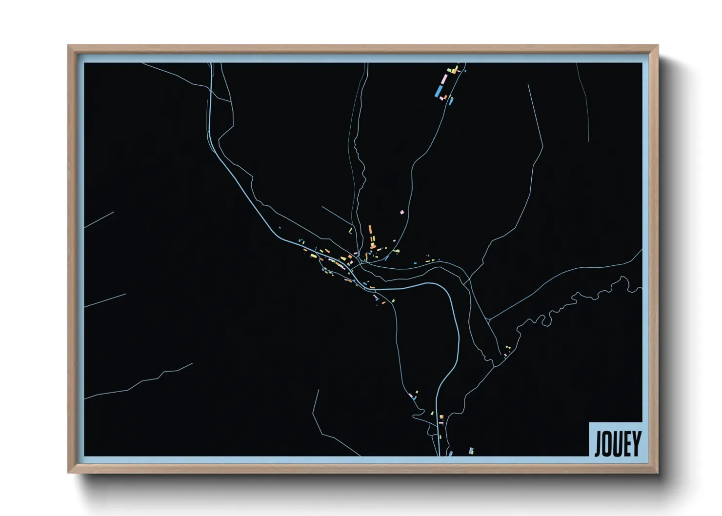 Une affiche de carte sur Jouey