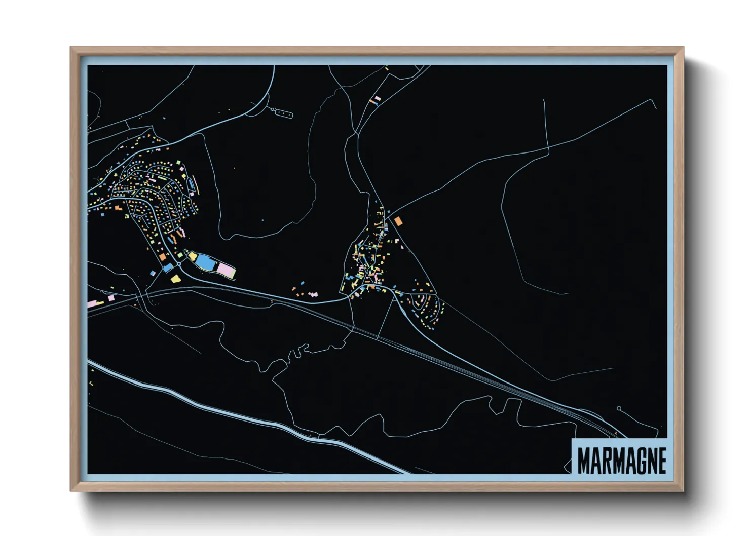 Une affiche de carte sur Marmagne