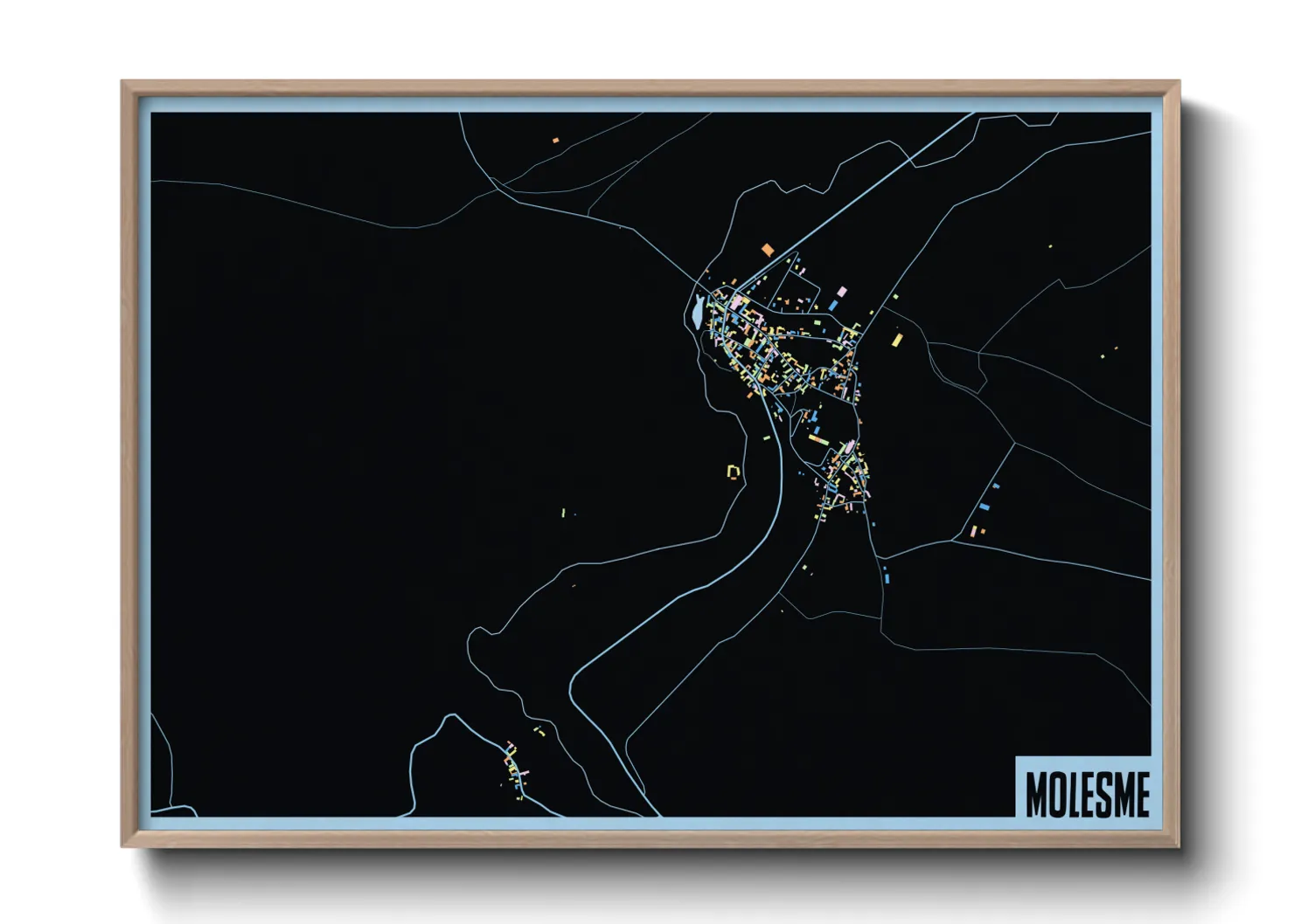 Une affiche de carte sur Molesme