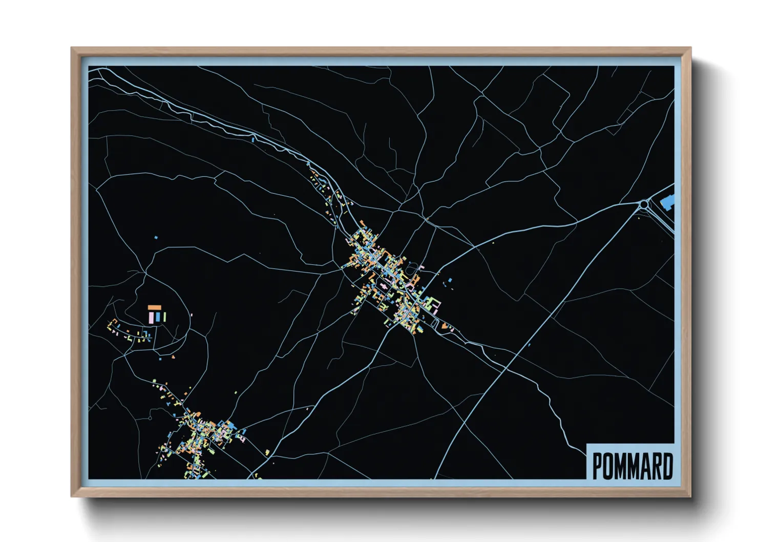 Une affiche de carte sur Pommard