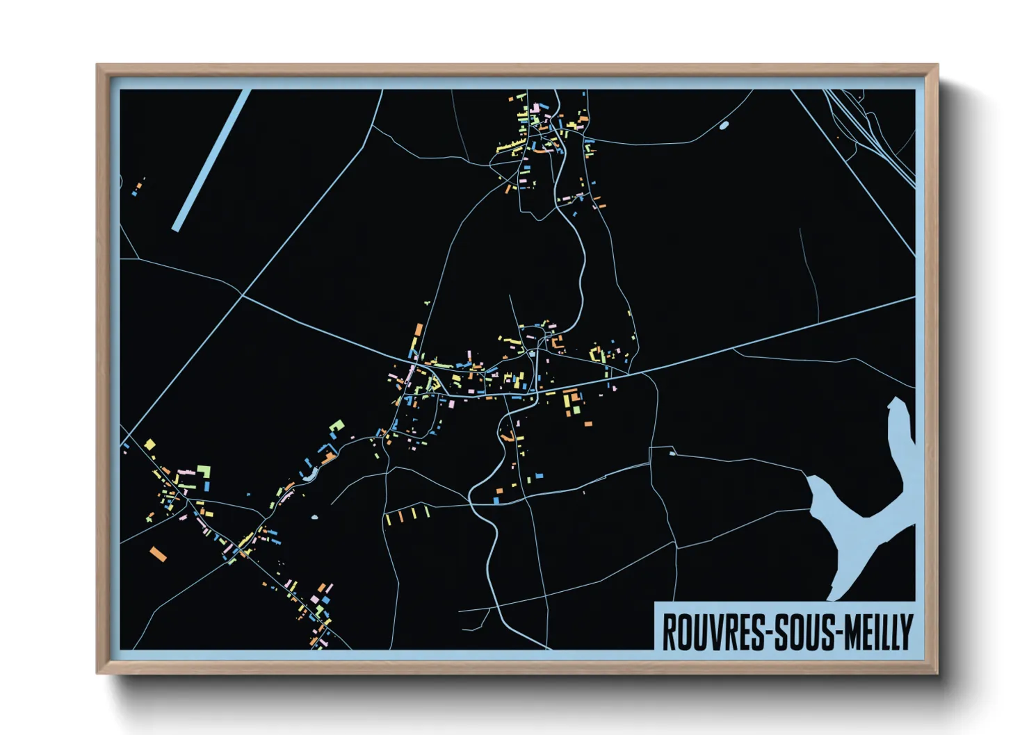 Une affiche de carte sur Rouvres-sous-Meilly