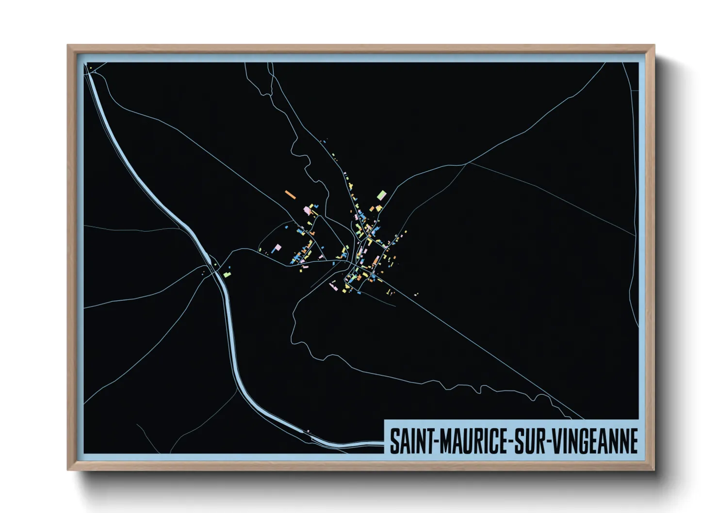 Une affiche de carte sur Saint-Maurice-sur-Vingeanne