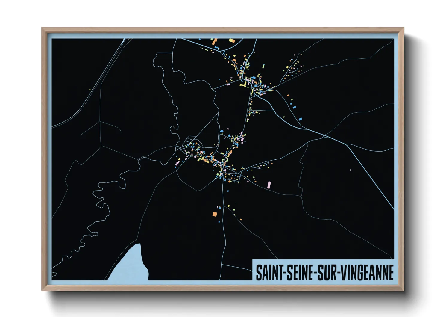 Une affiche de carte sur Saint-Seine-sur-Vingeanne