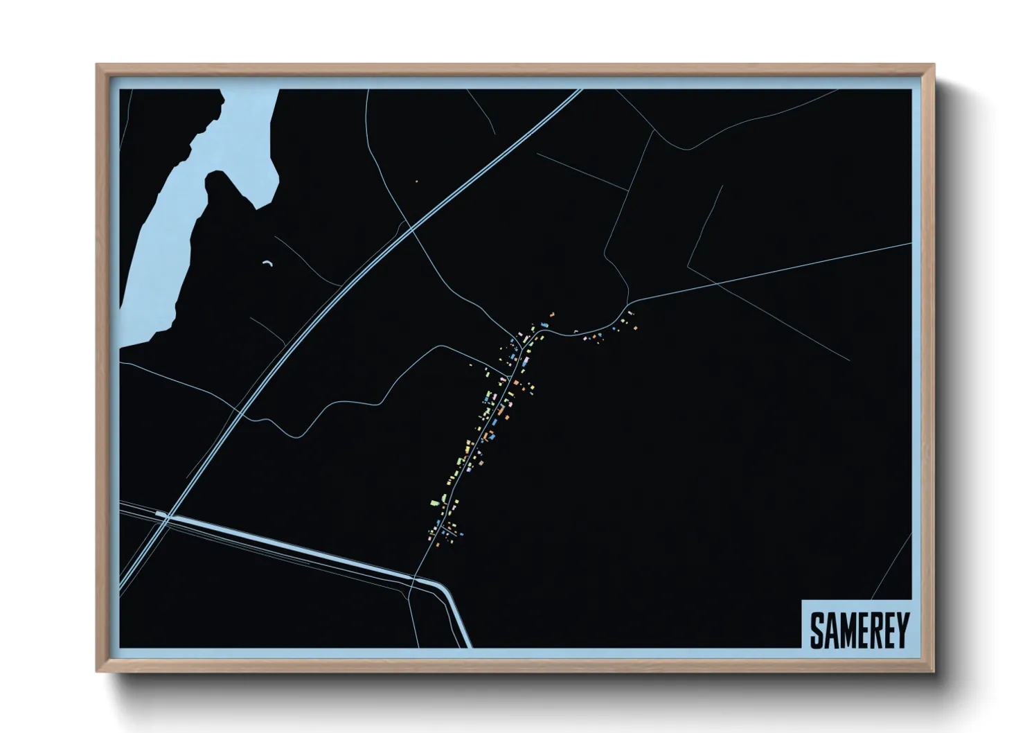 Une affiche de carte sur Samerey